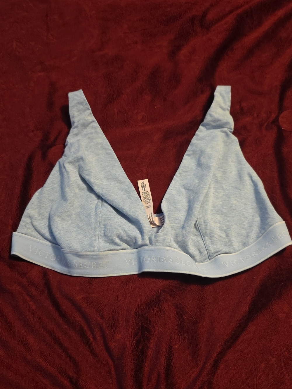 Victoria's Secret Pale Blue Wireless Bralette XL